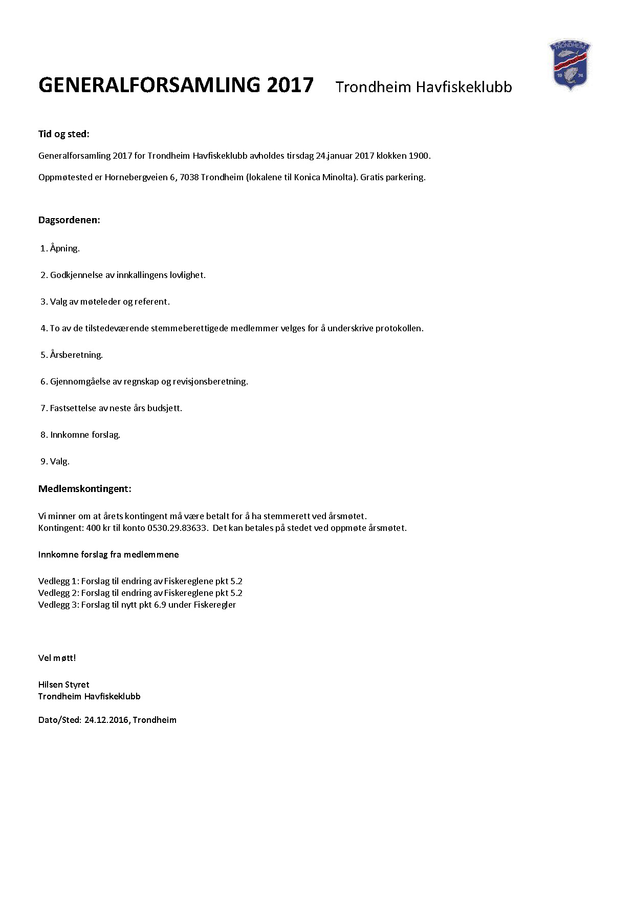 Invitasjon THK Generalforsamling 2017 Page 1